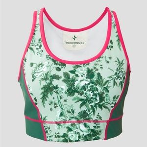 Tuckernuck Fairway Green Bouquet Sports Bra